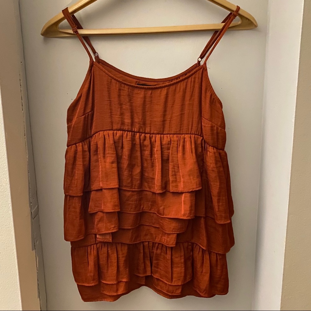 Burnt Orange Multi-layer Blouse